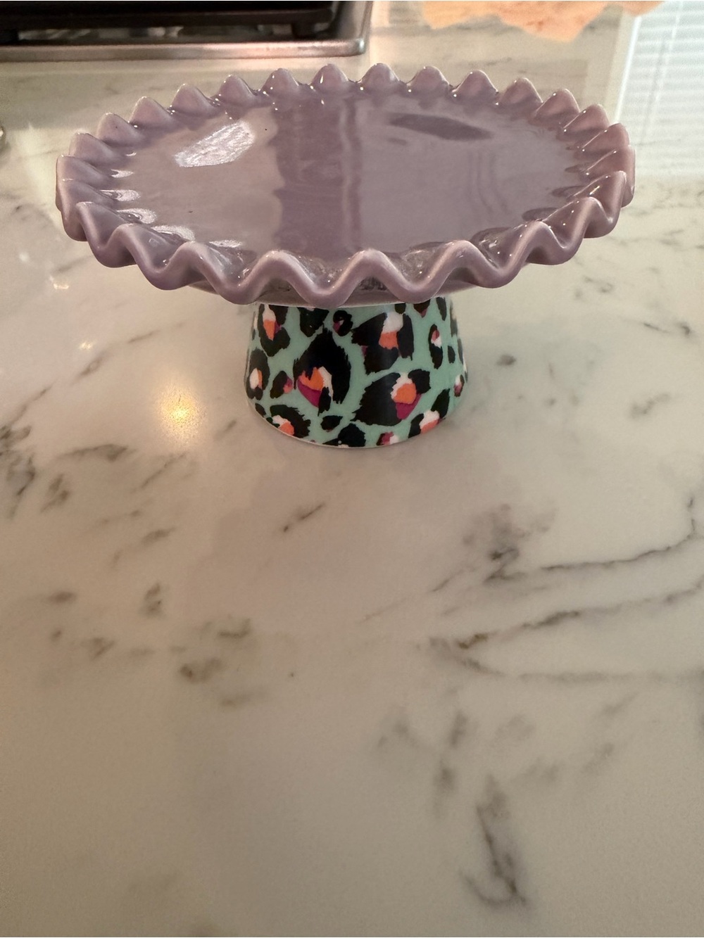 Eleanor Bowmer Purple Cheetah Colorful Print Tray Decor Ring Tray Decoration